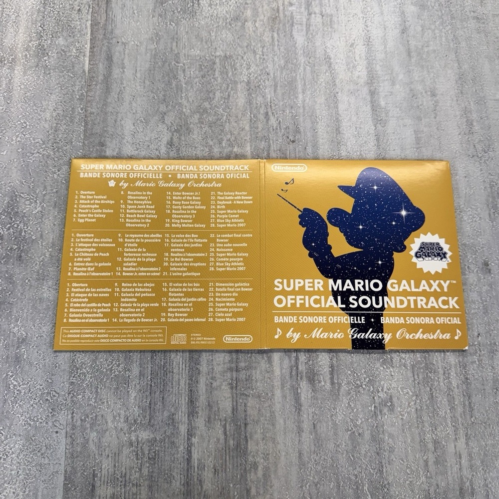 Super Mario Galaxy Official Soundtrack CD 2007 Nintendo Mario Galaxy Orchestra